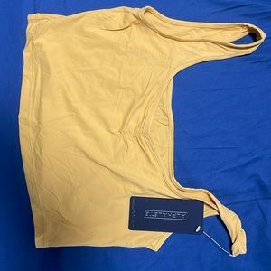 Large mustard yellow crop Alphalete